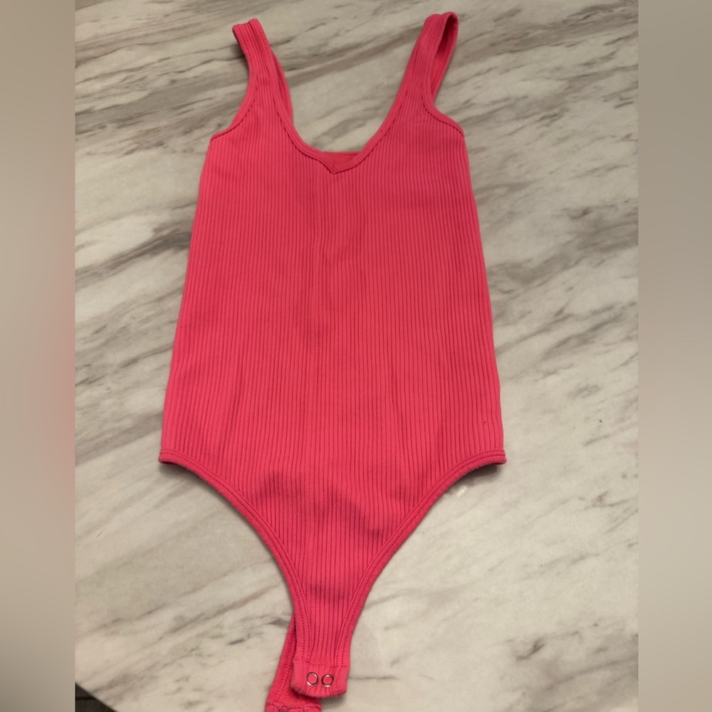 Free People Intimately Pink Ribbed Tank Top